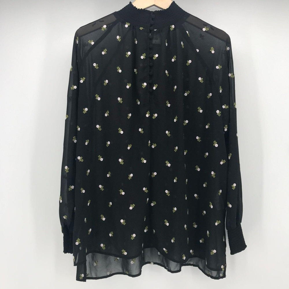 Elegant Black Floral Women's Top